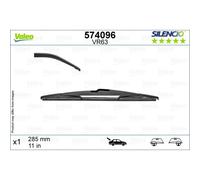 Wischblatt VALEO Silencio 574096, 285mm, Hinten, 1 Stück