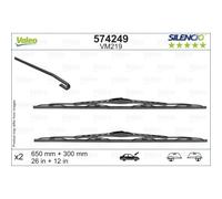 Wischblatt VALEO Silencio 574249, 650/280mm, Vorne, 2 Stück
