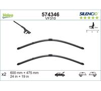 Valeo Silencio Flat Blade Set Scheibenwischer Vorne 574346