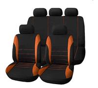 WITH001 Auto Sitzbezüge für VW T-Cross 2019-2023, Bequem und Atmungsaktiv Stoff Seat Schonbezüge Innenraum Auto-Schonbezüge Zubehör,F Orange