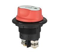 WIWIR Auto Batterie Trennschalter Hauptschalter, 12V 24V bis 32V DC 100A Batterieschalter, 3-Positionen Einbau, EIN-AUS Schaltfunktion, Schwarz, Rot, Weiß