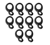 Wkldjf 10 schwarze O-Ringe, Anker-Haken, Edelstahl-Designs, Hardware für Motorrad-Anhänger und LKW, Spannanker, Haken