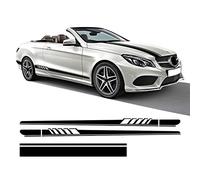 WMGoods 3 Stück Tür Seite Streifen Rock Aufkleber Auto Motorhaube Aufkleber, für Mercedes Benz E-Klasse W212 E63 AMG S212 A207 C207 E250 E300