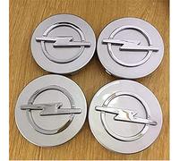 WOAFEY Nabendeckel 4 STÜCKE 64mm für Opel Astra H G J Insignia Mokka Zafira Corsa Car Rad Center Hub Cap Auto Styling Felgen Abdeckung Badge Emblem Aufkleber Radnabenkappen,B