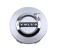 WOAFEY Nabendeckel 4 STÜCKE 65mm für Volvo V40 C40 S40 S60 C30 V60 S90 V90 V70 C70 Car Rad Center Hub Cap Auto Styling Felgen Abdeckung Badge Emblem Aufkleber Radnabenkappen,Silver