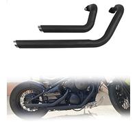 WOBBLO Auspuff Motorrad Für Kawasaki Für Vulcan 800 S EN800 VN800 S800 VN400 Alle Jahre Auspuffrohr Mit Schalldämpfer-Entlüftungsrohr (Color : Schwarz)