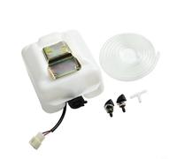 Wodsty Scheibenwaschbehälter für Scheibenwaschanlage 2-Pin 12V für pumpe Schlauch Düse Kunststoff Metall Weiß