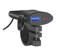 Wodsty USB Ladeanschluss für Motorroller für gps für navi 12V-24V USB | IP67 wasserdicht, staubdicht, Regenschutz, sichere Stromversorgung, für alle Wetterbedingungen