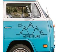Wohnmobil Aufkleber Adventure Berge Sonne Wandern Camper Van Womo Auto 30x15 cm