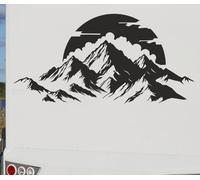 Wohnmobil Aufkleber Auto WOMO Camping Berge Sonne Landschaft Panorama Alpen 108