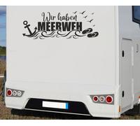 Wohnmobil Aufkleber Auto WOMO Camping Familie Urlaub Wir haben MEER WEH Anker 72