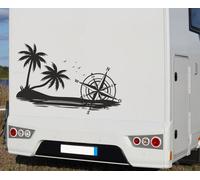 Wohnmobil Aufkleber Auto WOMO Camping Meer Möwe Kompass Strand Beach 60