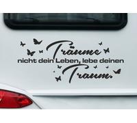 Wohnmobil Aufkleber Auto WOMO Camping Träume dein Leben, lebe deinen Traum 52