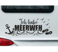 Wohnmobil Aufkleber Auto WOMO Camping Zuhause ich habe MEERWEH Fernweh Anker 32