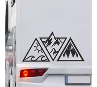 Wohnmobil Aufkleber Berge Gebirge Wohnwagen Sticker Wald Landschaft Womo 30x14