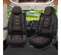 Wohnmobil Schonbezüge für Aguti GIS Liner und Milan Sitze Schwarz/Braun AH12