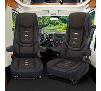 Wohnmobil Schonbezüge für Aguti Liner, Roadliner und Milan Sitze Schwarz/Braun W