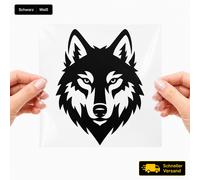 Wolf Kopf Autoaufkleber Wolfsmotiv Heckscheibe Fenster Vinyl 7-29 cm