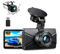 WOLFANG Dashcam Auto Vorne Hinten 2,5K+1080P Auto-Kamera, Ultra-Nachtsicht, 170°-Weitwinkel, WDR, 24 Std. Parkmodus, G-Sensor, Loop-Aufnahme