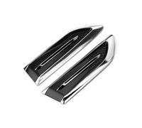 Woniyal 2 Stück Auto Kotflügel Lufteinlass für Hyundai ix35 | Typ LM/EL/ELH | Bj. 2009-2015, 3D Chrom Haifischkiemen Aufkleber Zierleisten Kiemen Tuning Karosserie Deko