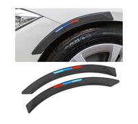 Woniyal 2 Stück Auto Radlaufleiste für Smart Fortwo Forfour 453 451 450, Autos Reifen Augenbrauen Trim Strip Seitenleiste Radkastenblende Schutzleiste Dekorativ PVC,Black