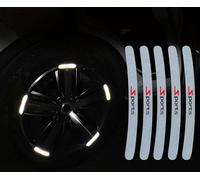 Woniyal 20 Stück Autoreifen Reflektierende Aufkleber für Smart Fortwo 451 453, Reifenaufkleber Sicherheitswarnung Zierleisten Radaufkleber Dekorative