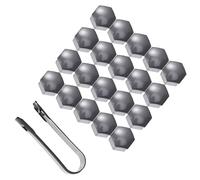 Woniyal 20 Stück Radmutterkappen für VW Multivan T7 Furgoneta (2021-), Radschrauben Abdeckung mit Abzieher, Felgen Schutzkappen für Auto Reifen Styling,Silver- 19mm