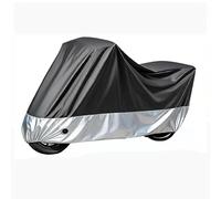 Woniyal Motorradabdeckung Wasserdicht Outdoor für Harley-Davidson Sportster 1200 Custom (2017-2020), 210D Oxford Motorrad Abdeckplane Winterfest mit Alu-Schlossloch und Windschutz,Black-Silver-L