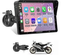 Wonsidary W722 7 Zoll Kabelloses Motorrad CarPlay Display Android Auto | Motorrad Navi Display mit IP67 Wasserdichtes,Dual-Bluetooth, Sprachsteuerung, Lichtsensor，EQ,USB & ACC für Touren und Alltag