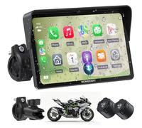 Wonsidary W722TPMS 7 Zoll Motorrad CarPlay Display mit TPMS & Android Auto | Motorrad Navi Display mit IP67 Wasserdichtes ,Dual Bluetooth, Sprachsteuerung, EQ，USB & ACC Anschluss für Motorrad Reisen