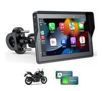 WonVon 5 Zoll Motorrad Carplay Display, Kabelloses Motorrad Navi,Sprachsteuerung