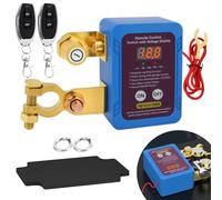 WOOWAIR Drahtloser Ferngesteuerter Auto Trennschalter, 12V 240A Batterie Trennschalter mit LED Voltmeter Display, IP54 Wasserdicht, Diebstahlschutz Automatische Abschaltung Schalter für Auto LKW Boot