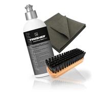 wortek Lederreinigung Set Auto Pflegeset aus Koch Chemie THE Finisher LeatherTexClean Lederbürste und Mikrofasertuch Lederreiniger Textilreiniger Polsterreiniger Auto Reinigungsset