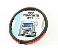 WOW Lenkradhülle rot-schwarz 44 45 46 cm Lenkradschoner LKW Lenkradbezug