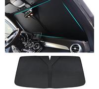 WQFWSD Sonnenschutz Auto Frontscheiben für Mitsubishi Fuso 2015-2018, Faltbarer Sonnenblende Frontscheibenabdeckung, Auto Sonnenschutz Frontscheibe Windschutzscheibe, UV-Schutz,Black