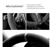 WQKRBMGU Handgenähte Alcantara Lenkradhülle für BMW F30 F31 F34 F10 F11 F07 F12 F13 X3 X4 X5 X6 F16 F20 F21 M135I 140I X1