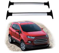WRUHUA DachträGer RelingträGer für Ford Ecosport 2013 2014 2015 2016 2018 2019 2017 2020, Dachgepäckträger Alu Dachgepäckablage, Paar Schwarze gewidmet Diebstahl-Bars,Silver