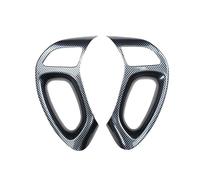 WSUMKH Lenkradabdeckung Trim Innen Carbon Faser Styling Auto Innen Zubehör Für Hyundai IX35 2010-2015, 2 PCS, Schwarz, Kohlenstofffaser