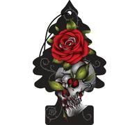 Wunder-Baum Rose Thorn Lufterfrischer - Moderne Rose mit roten Blüten, grünen Blättern & erdigen Noten - Langanhaltender Autoduft - Original Duftbaum mit Tattoo-Design