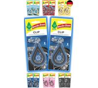 Wunderbaum Clip Autoduft Flakon Lufterfrischer Duftbaum Clips Düfte: 2 Stück + S