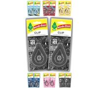 Wunderbaum Clip Autoduft Flakon Lufterfrischer Duftbaum Clips Düfte: 2 Stück + Stift light-tribe (Black Ice)
