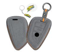 WUZUTU Smart Autoschlüssel Hülle Cover Kompatibel mit BMW 1 2 3 4er X1 X2 X3 X4 X5 X6 F15 F16 F86 Keyless Go Schutz Schlüsselmäppchen Schlüsselcover Schlüsselloser Zugang B-Dunkelgrau