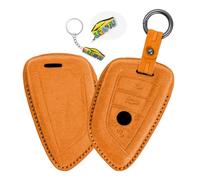 WUZUTU Smart Autoschlüssel Hülle Cover Kompatibel mit BMW 1 2 3 4er X1 X2 X3 X4 X5 X6 F15 F16 F86 Keyless Go Schutz Schlüsselmäppchen Schlüsselcover Schlüsselloser Zugang B-Orange