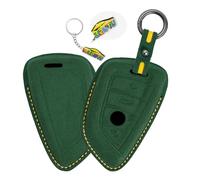 WUZUTU Smart Autoschlüssel Hülle Cover Kompatibel mit BMW 1 2 3 4er X1 X2 X3 X4 X5 X6 F15 F16 F86 Keyless Go Schutz Schlüsselmäppchen Schlüsselcover Schlüsselloser Zugang B-Dunkelgrün