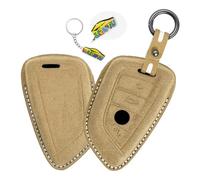 WUZUTU Smart Autoschlüssel Hülle Cover Kompatibel mit BMW 1 2 3 4er X1 X2 X3 X4 X5 X6 F15 F16 F86 Keyless Go Schutz Schlüsselmäppchen Schlüsselcover Schlüsselloser Zugang B-Braun