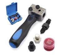 Wvoillty Doppel-Bördelwerkzeug für DIN Bremsleitungen, 4,75 mm(3/16") Universal Bremsleitungs-Bördelgerät-Satz, Bremsleitung Reparatursatz für Kupfer, Nickel und Stahlrohre,Kompatibel mit Autos, LKWs