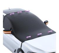 WWITH Frontscheibenabdeckung für FIAT Aegea | Doblo | Ducato | Scudo | Tipo | Topolino | Ulysse, Faltbare Schneedecke Schutz für Sonne Frost Outdoor Winter, Reflektierender,B Orange