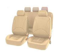 WXEXUDIN Auto Sitzbezüge Für BMW X1 U11 F48 E84 2009-2025, 5 Sitzer Atmungsaktiv Verschleißfest Komfortabel Allwetter Vorne Rückbank Autositzbezüge Sitzschoner, Beige