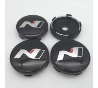 WxsTZL Radnabenkappen Felgendeckel Nabenkappen 56mm 60mm 4 StüCk Kompatibel mit für Hyundai N LINE Nline Tucson I10 I20 I30 ix35 Elantra Kona Sonata Nabendeckel ABS Wheel Caps Mittelkappen,60mmB