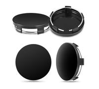 WYFZ 4 StüCk Nabenkappen für VW T5 | Typ 7H/7E | Bj. 2003-2015, Auto Radnabendeckel Nabendeckel Set Staub- und Winddichte Reifendekoration Schwarz Glanz Silber,Black